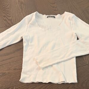 Elegant Cream Long Sleeve Top